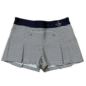 Lapin House Girl Preppy Shorts Size 5 Nautical Stripe Adjustable Waist Excellent